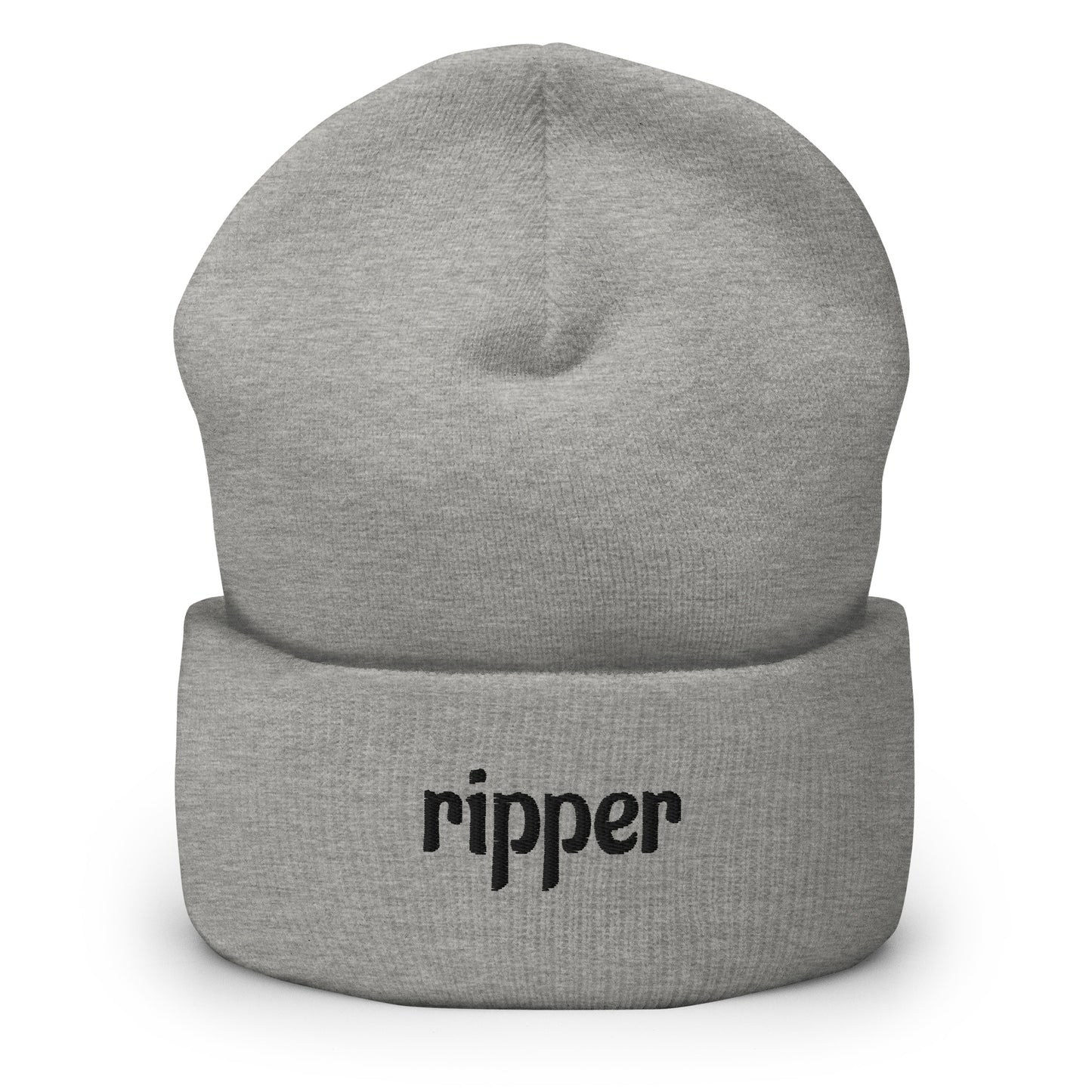 embroidered ripper beanie