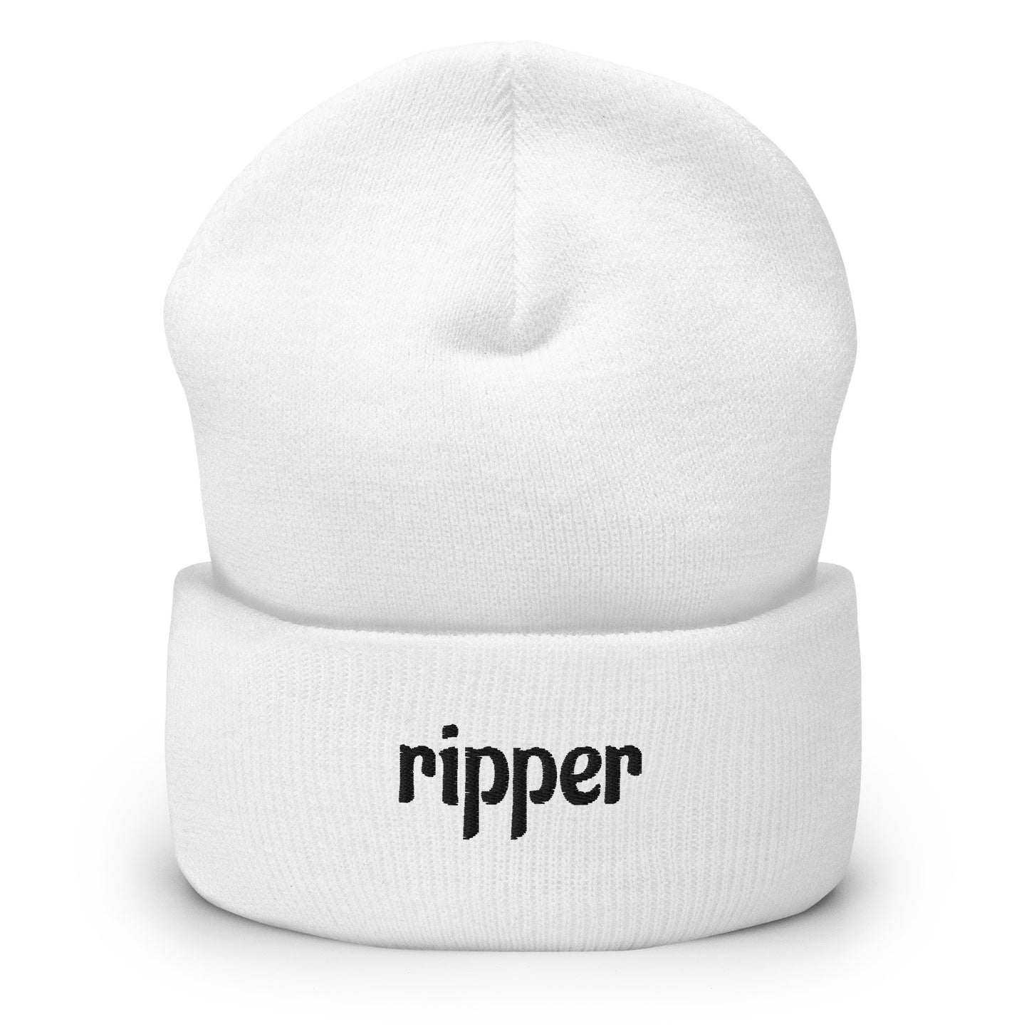 embroidered ripper beanie