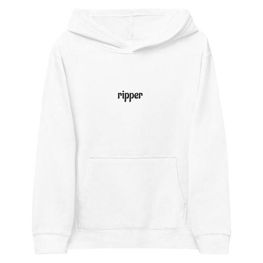 youth embroidered ripper hoodie