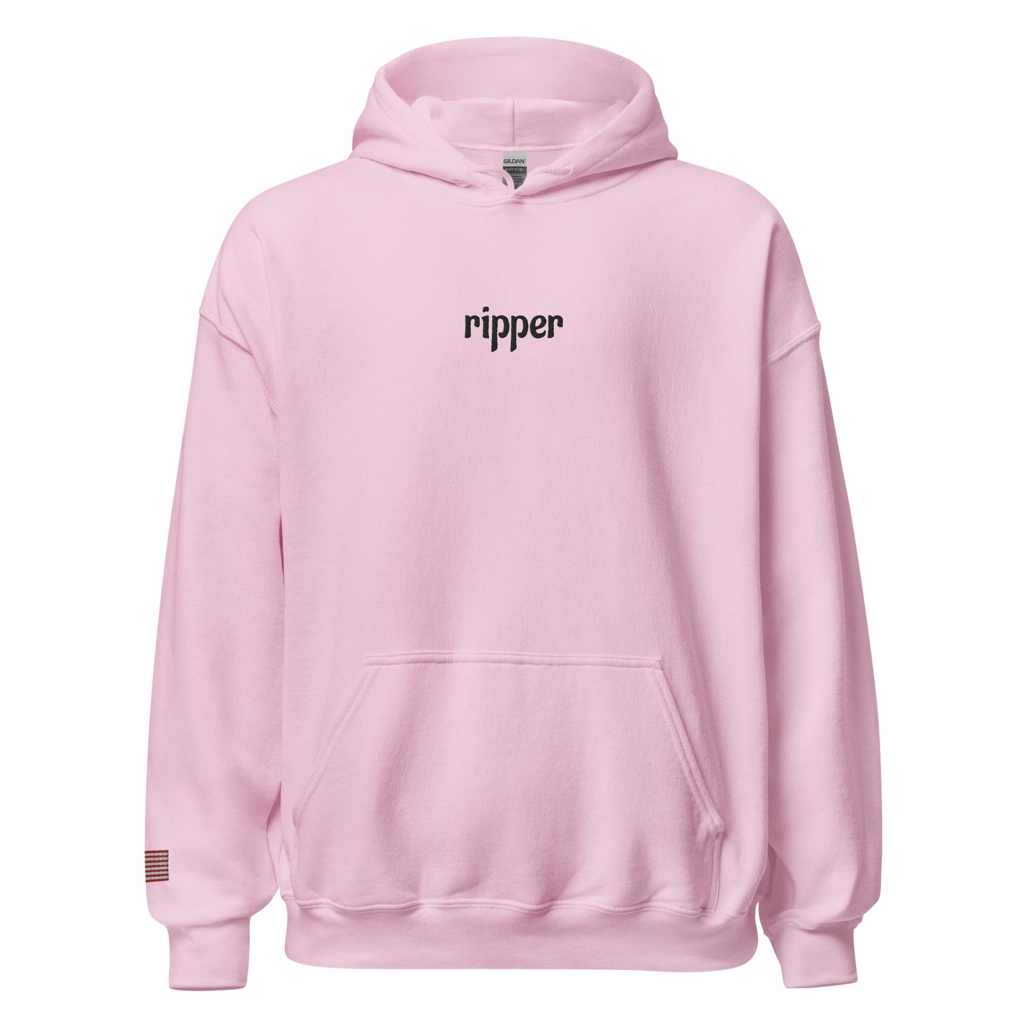 embroidered ripper hoodie