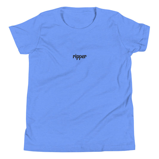 youth embroidered ripper tee