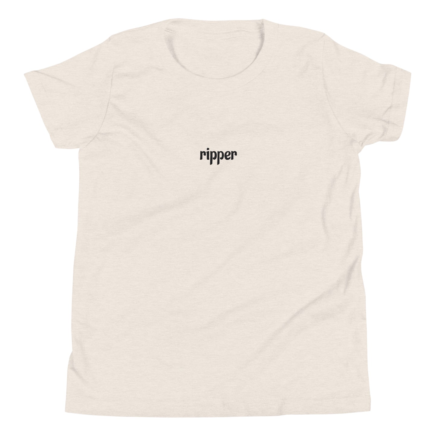 youth embroidered ripper tee